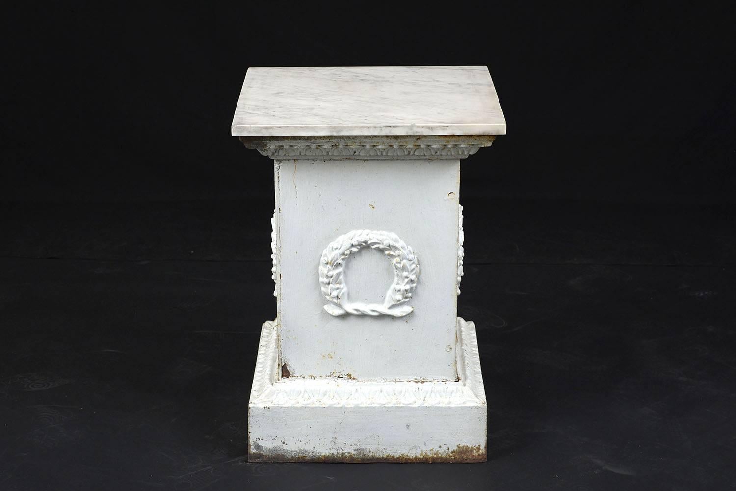 European Antique Neoclassical Style Iron Pedestal