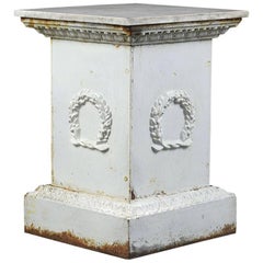 Antique Neoclassical Style Iron Pedestal Antique Neoclassical Style Iron Pedestal