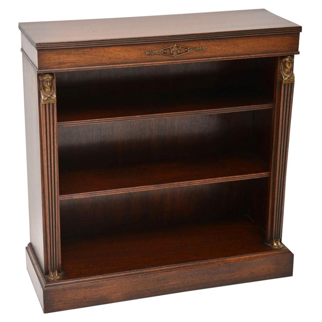Antique Neoclassical Style Mahogany Open Bookcase