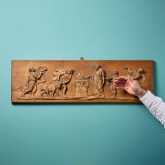 Antique Neoclassical Style Pine & Composition Carved Panel