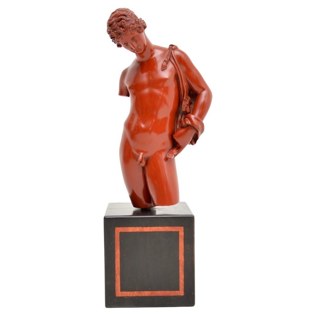 Antique Neoclassical Style Sculpture of Meleager For Sale