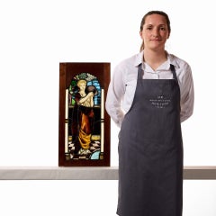 Antique Neoclassical Style Stained Glass Window