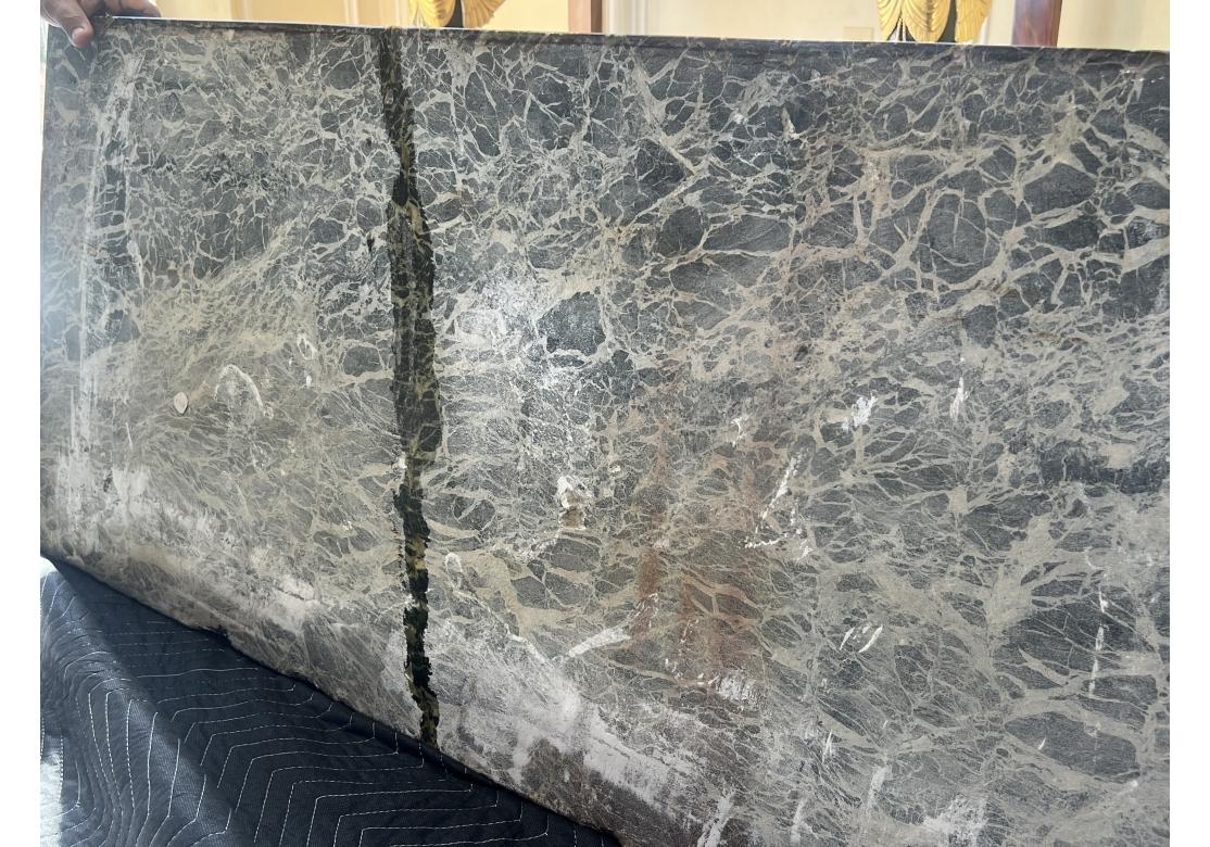 Antique Neoclassical Style Stone Top Console Table For Sale 12
