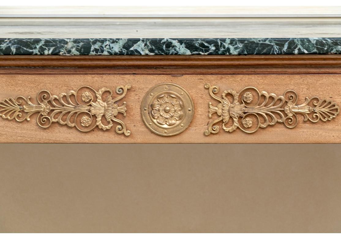 Antique Neoclassical Style Stone Top Console Table For Sale 1