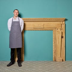 Antique Neoclassical Style Stripped Pine Fireplace