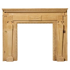 Used Neoclassical Style Stripped Pine Fireplace