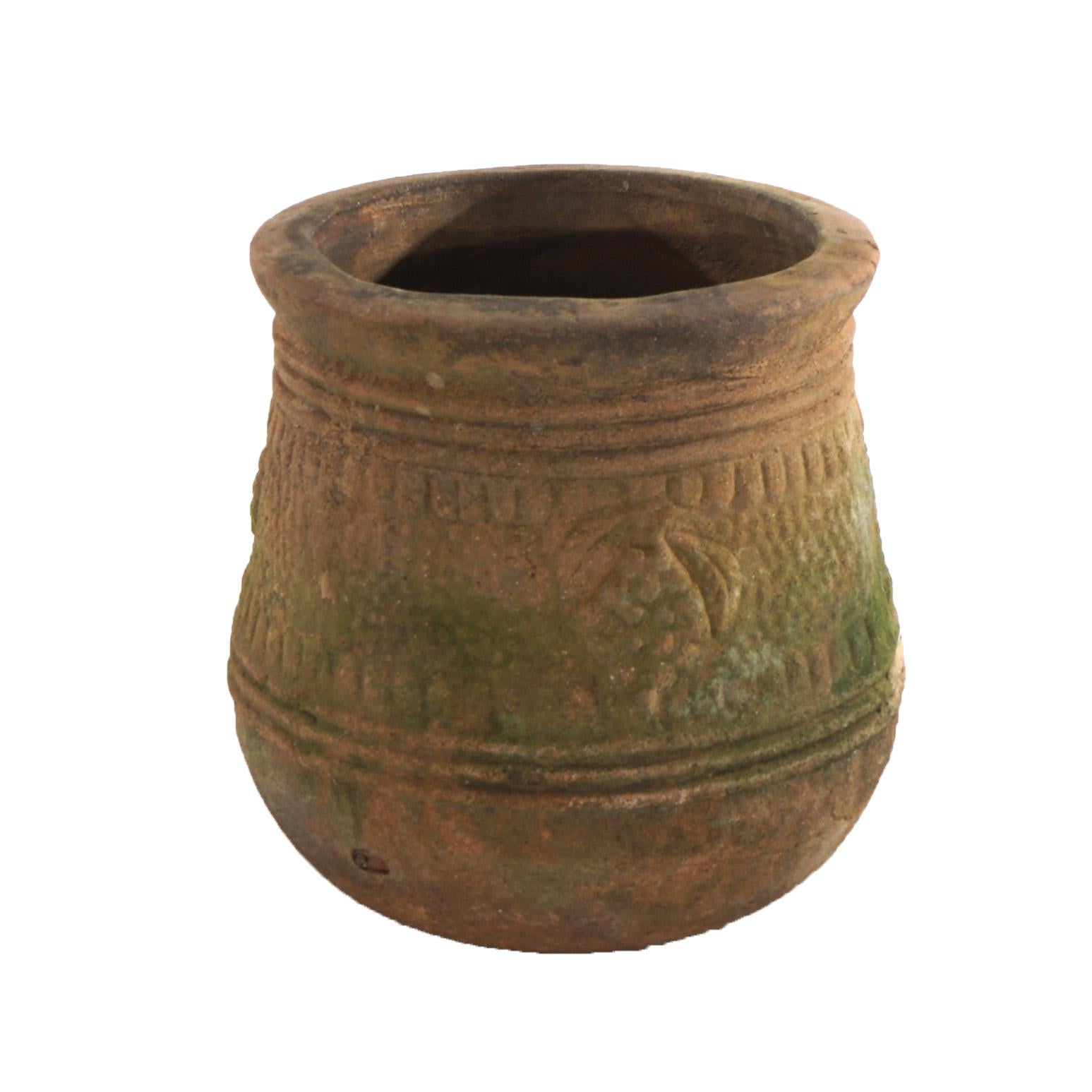 Antique Neoclassical Terra Cotta Garden Urn Patio Planter C1910

Measures- 14.25''H x 14''W x 14''D