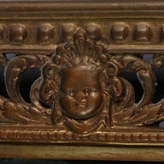 Antique Neoclassical Tiffany Studios Bronze Figural Mirror Candle Sconces