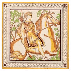 Antique Neoclassical Tile by Minton Hollins