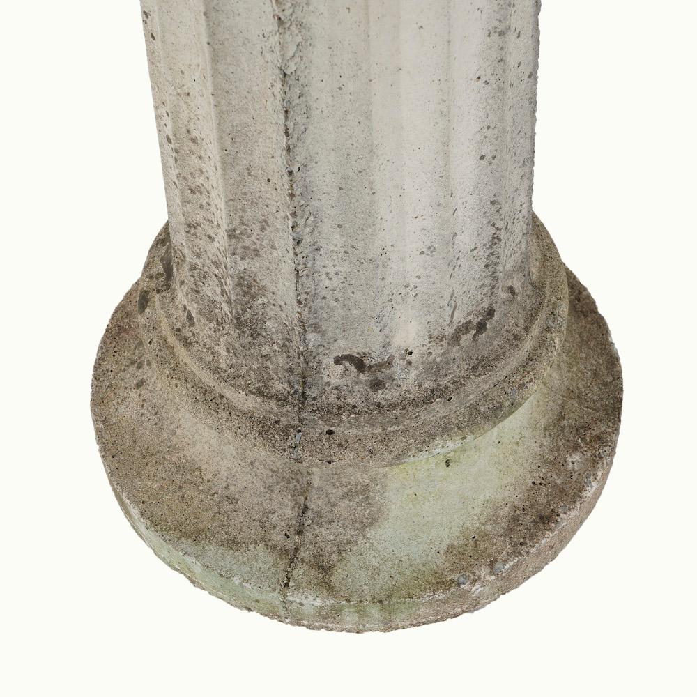 Antique Neoclassical Verdigris Sundial with Hard Stone Doric Column Base c1920 8
