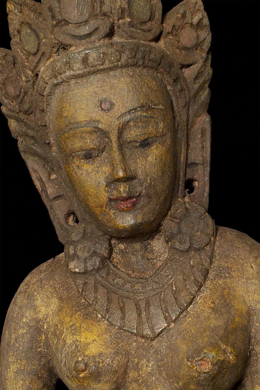 18th Century and Earlier Antique Nepalese Tara, Probably 17/18th C, 8010 For Sale