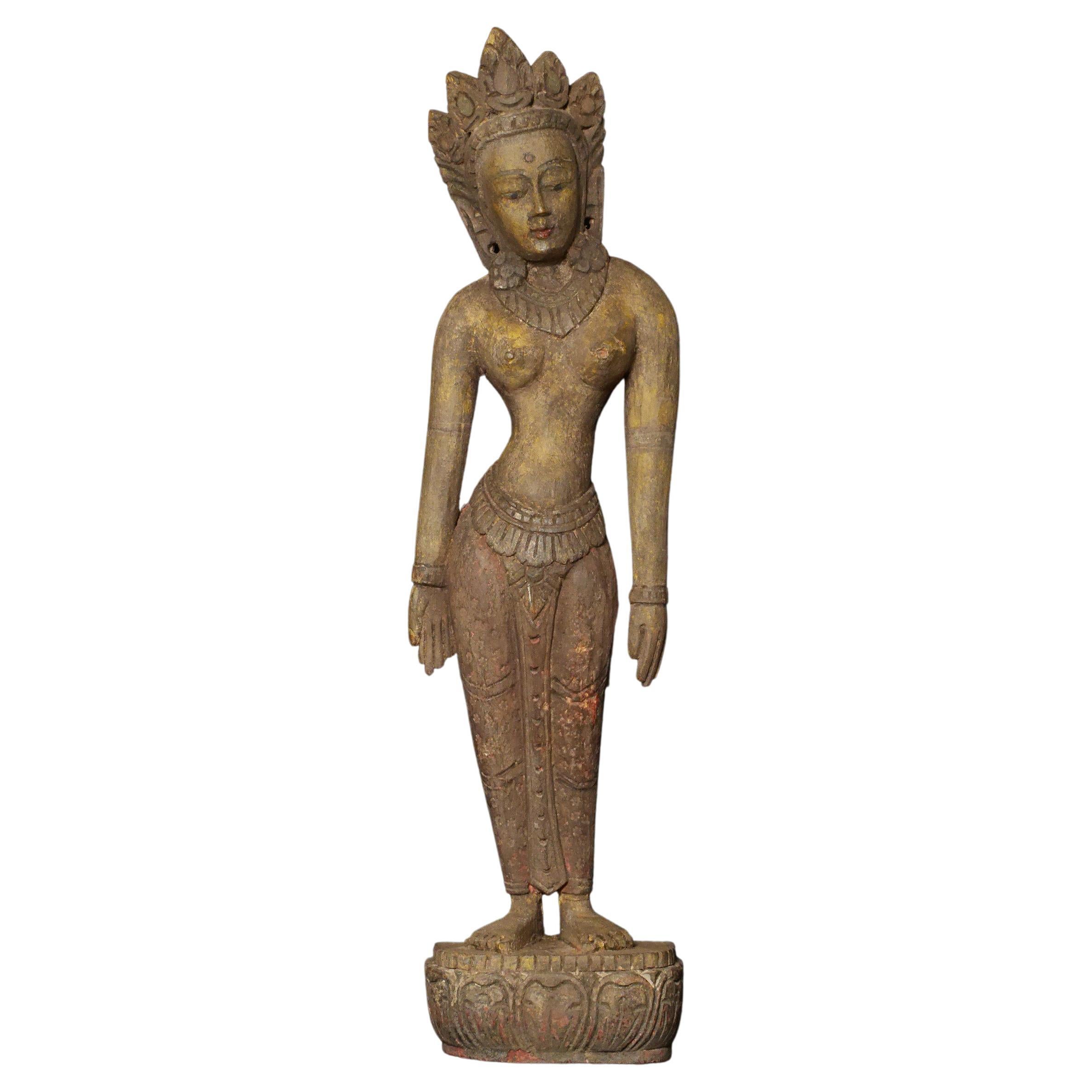 Antique Nepalese Tara, Probably 17/18th C, 8010 For Sale