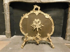 Antique Net Bronze Spark Arrester with Gilded Decorations, 19th Century, France