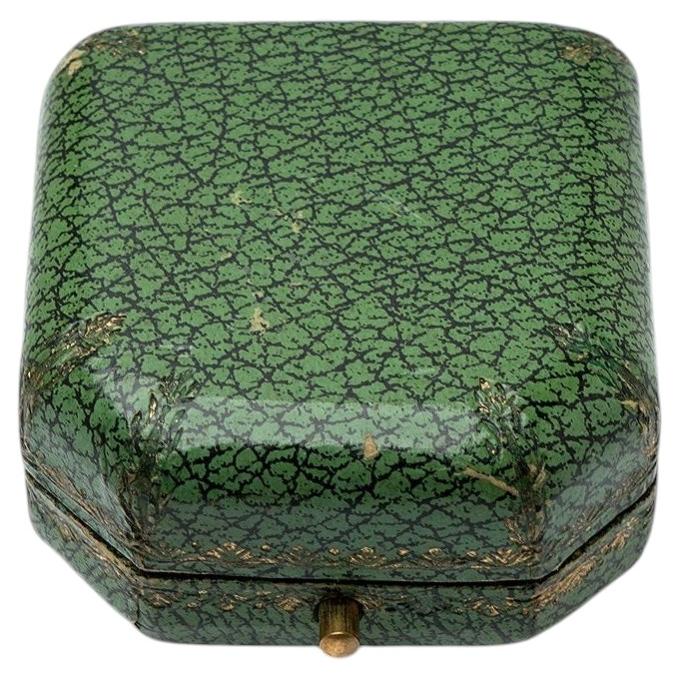 Antique Neubauer Menton French Green Brooch or Pendant Box
