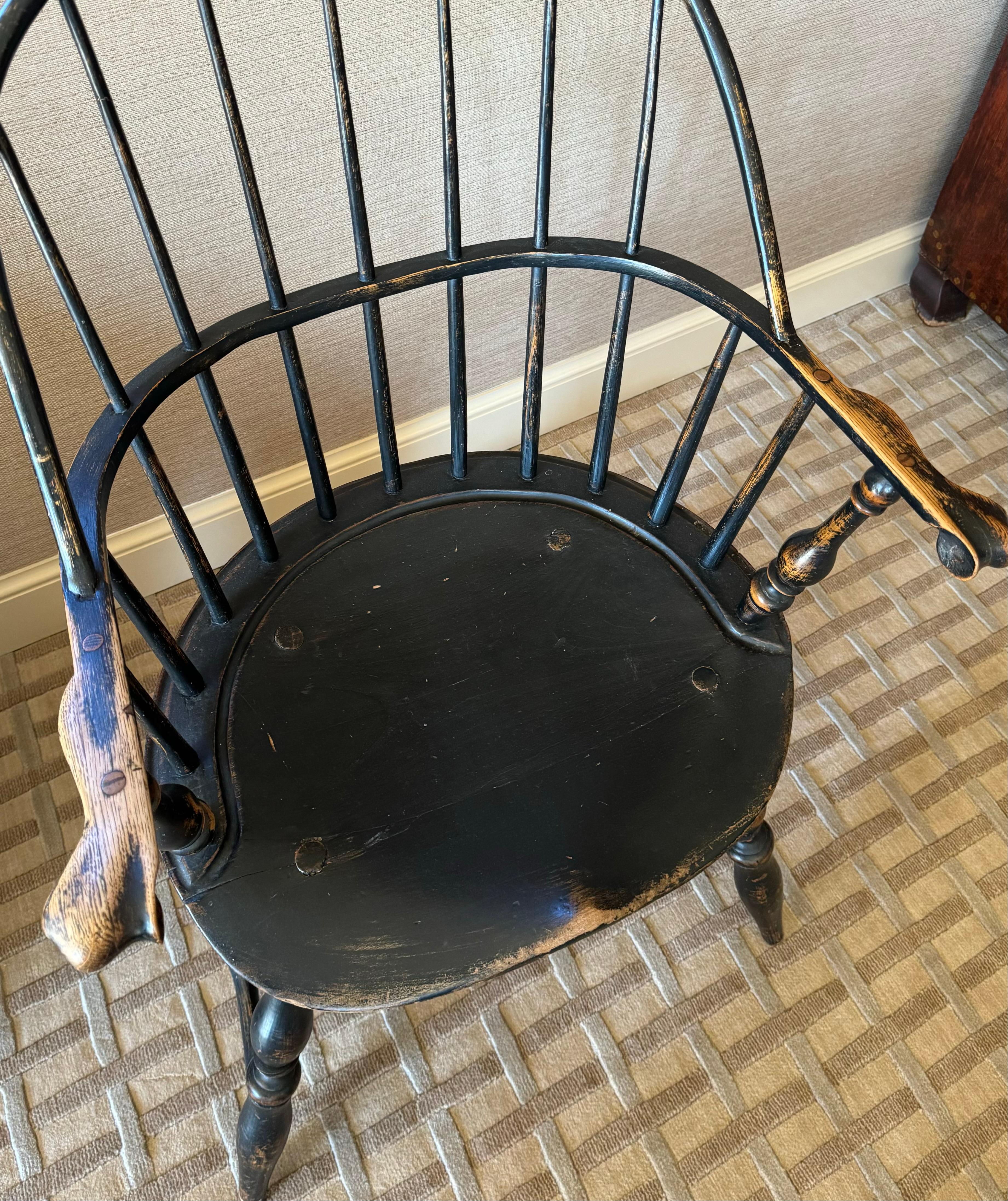 Late 18th Century Antique New England Sack Back Chair For Sale