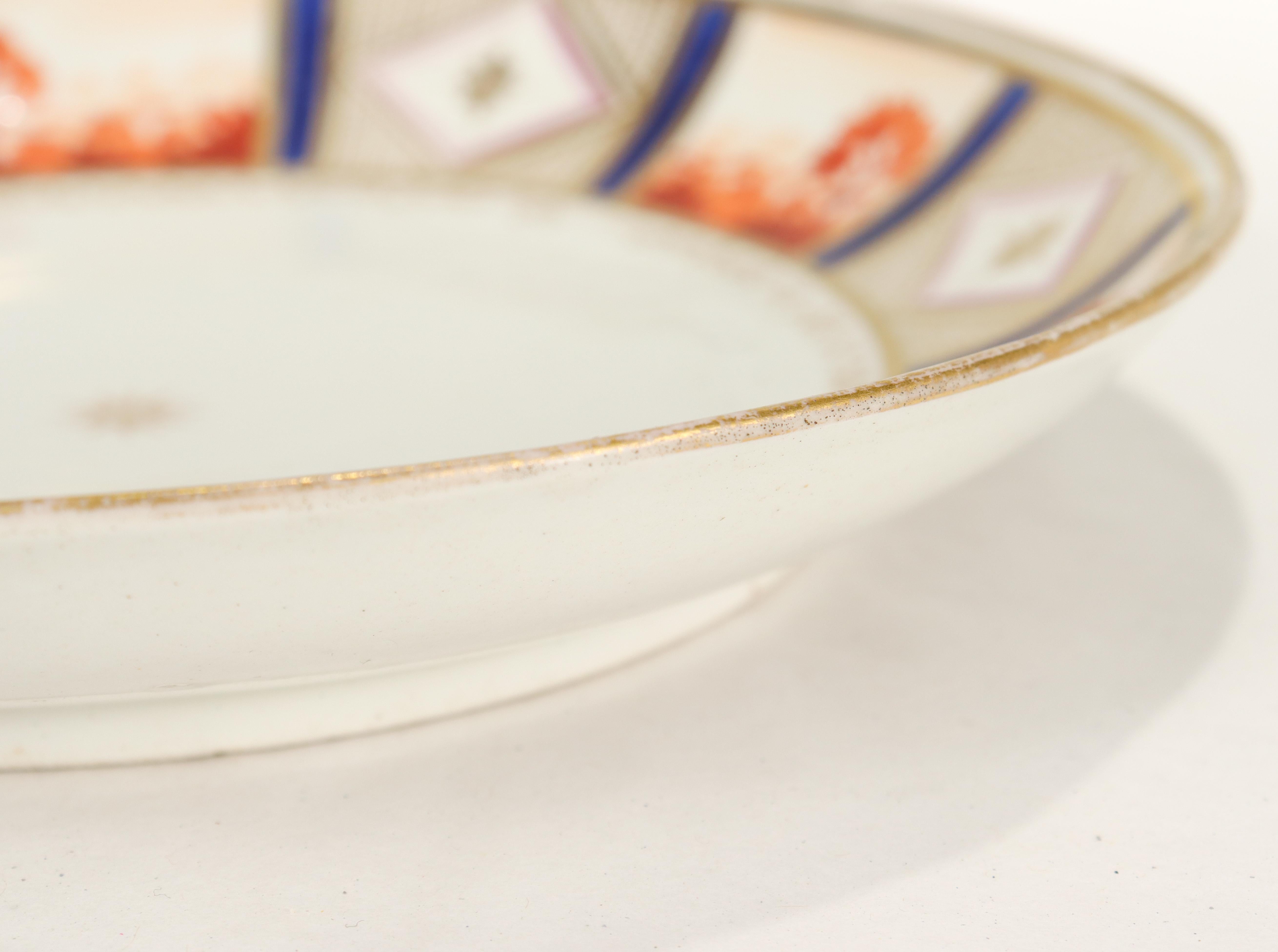 Ancien plat ou assiette en porcelaine anglaise New Hall à motif 435 - PC en vente 3