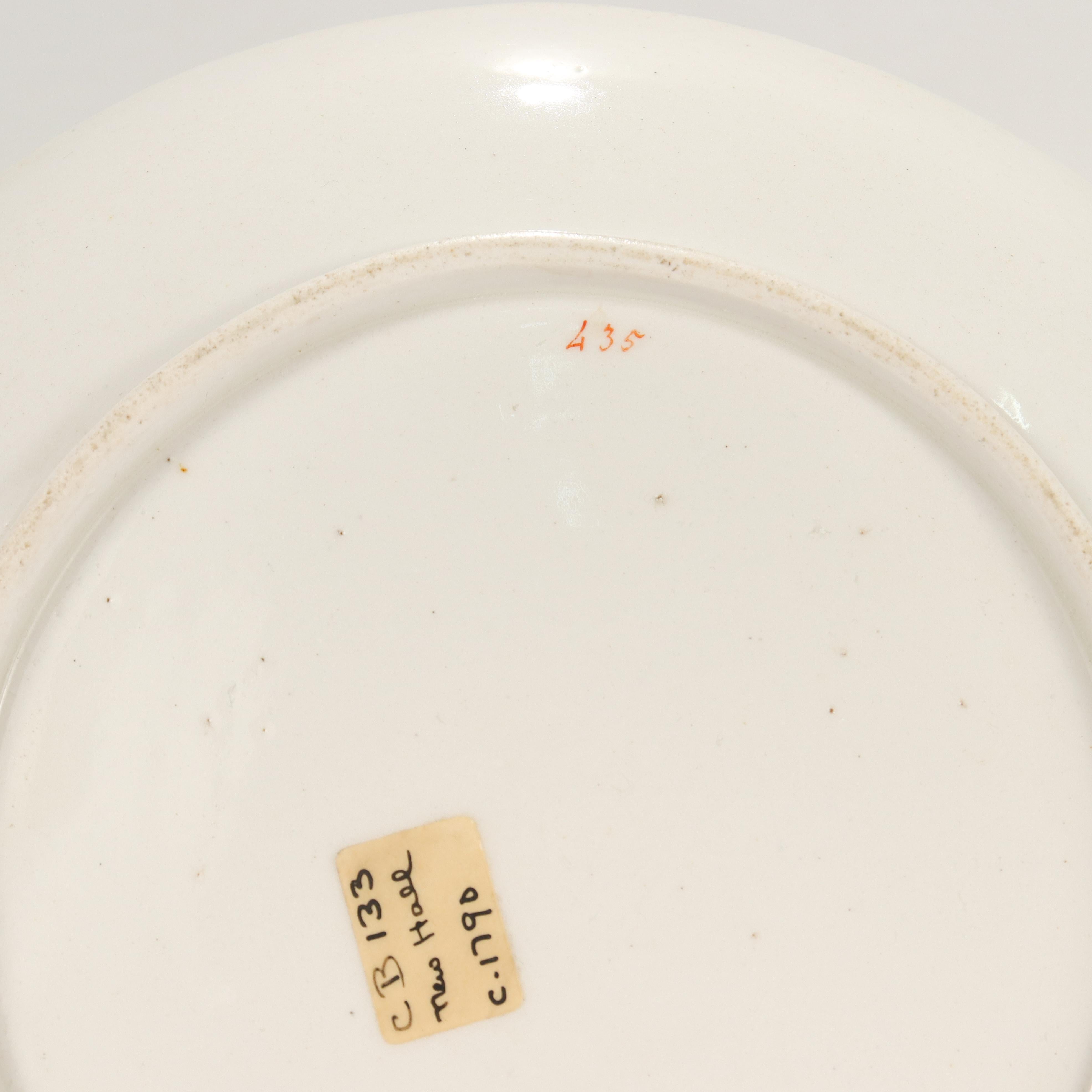 Doré Ancien plat ou assiette en porcelaine anglaise New Hall à motif 435 - PC en vente