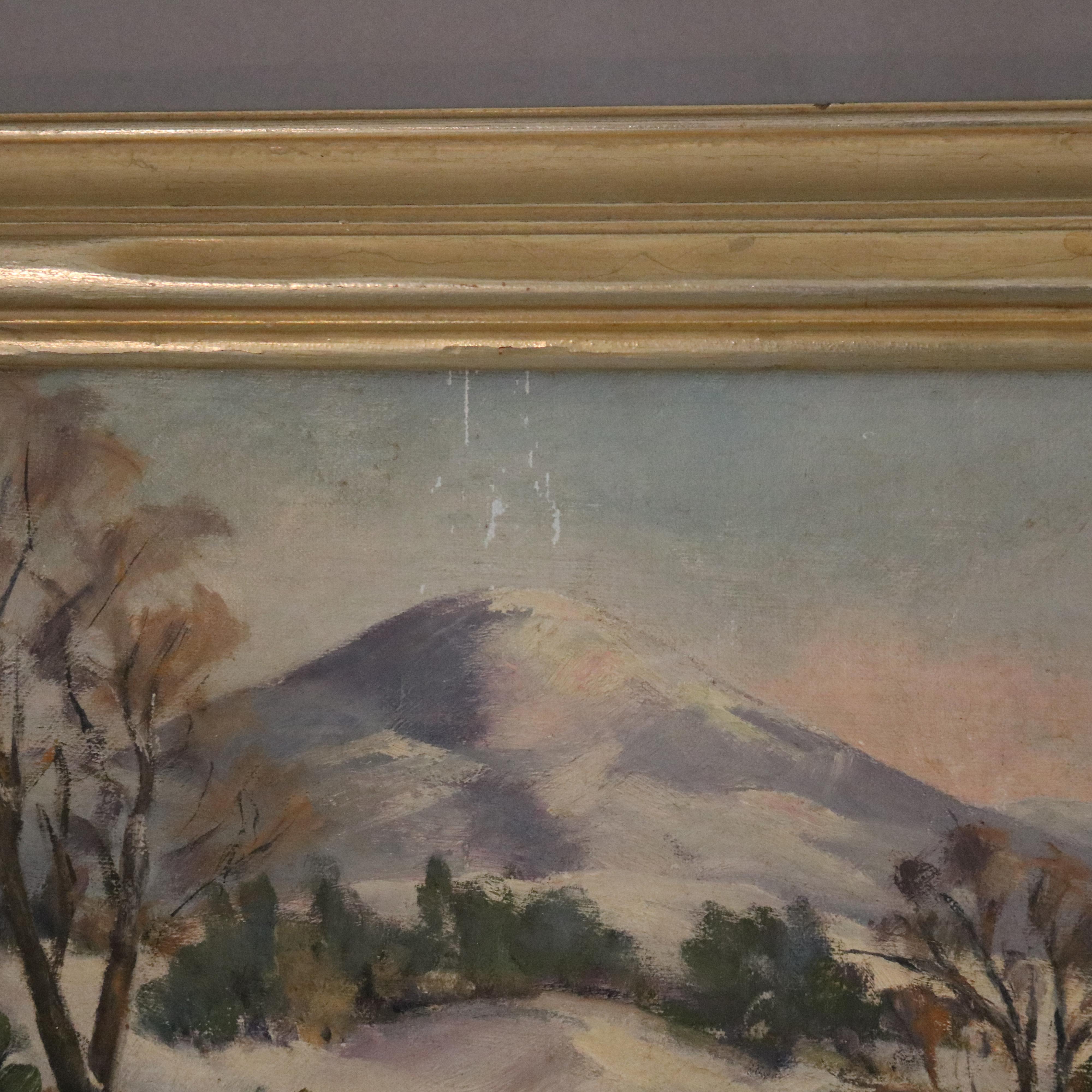 Antique New Hope School Landscape Painting, Signed Symmes, circa 1910 In Good Condition In Big Flats, NY