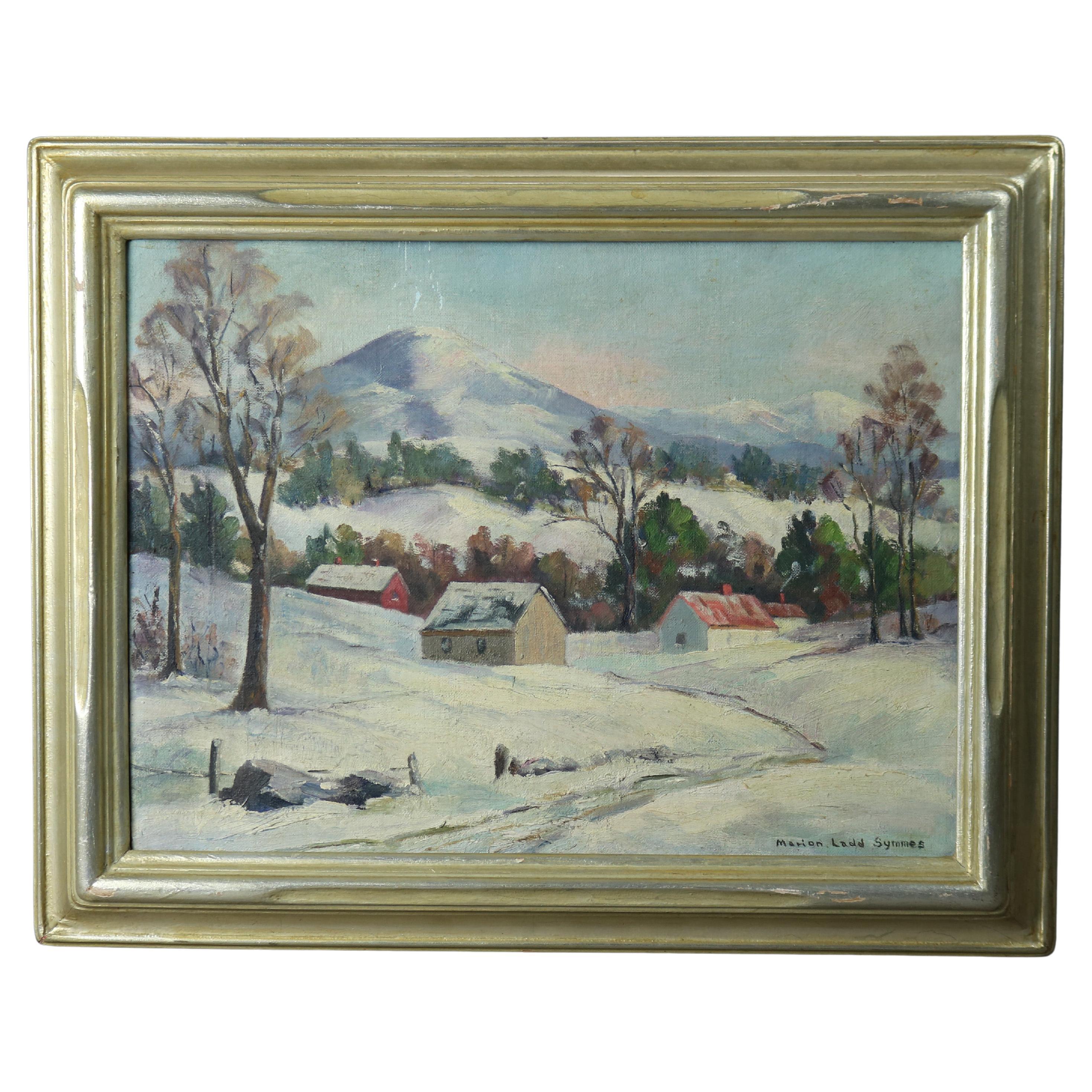 Antique New Hope School Landscape Painting, Signed Symmes, circa 1910 For Sale