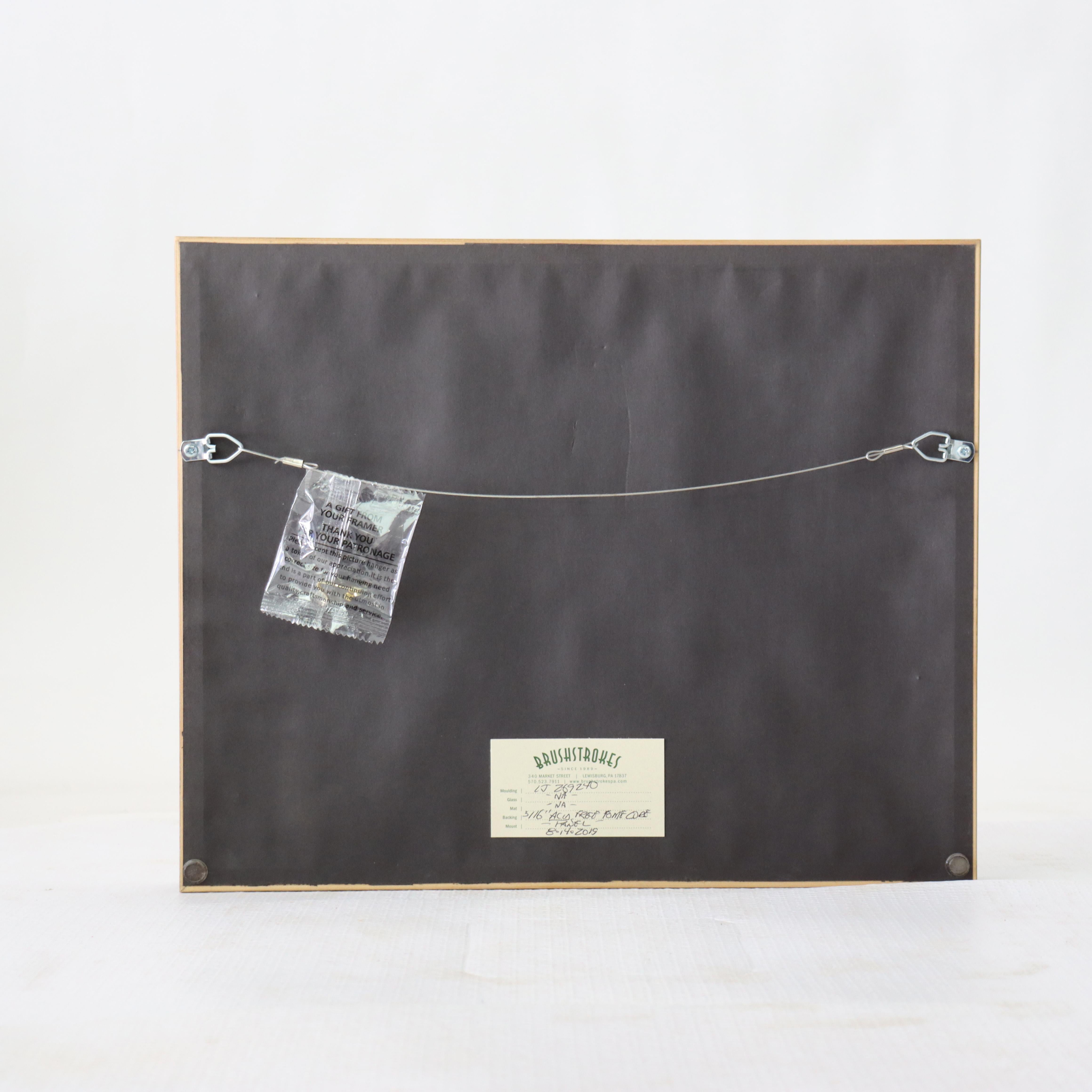 Antiguo paisaje pintado al óleo sobre tabla de la escuela New Hope por W. E. Baum c1930 en venta 4