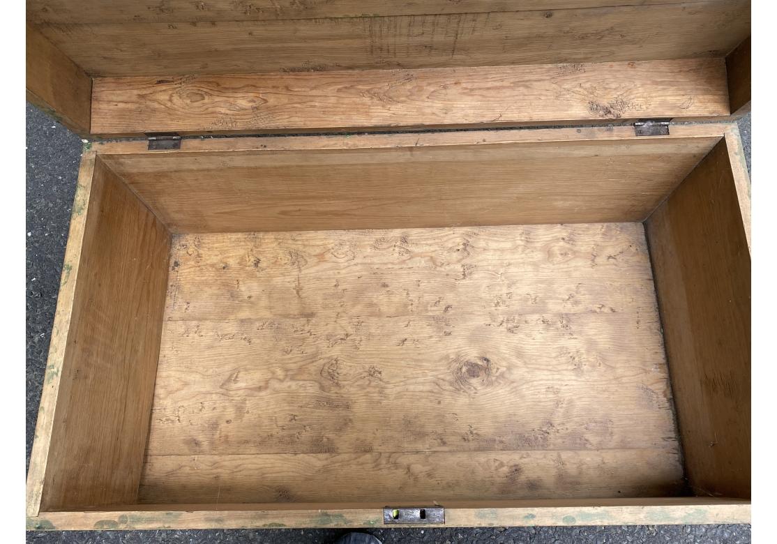 Hand-Painted Antique New Mexican  Painted Trunk/ Coffee Table from  J.Seitz New Preston CT. For Sale