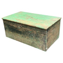 Antique New Mexican  Painted Trunk/ Coffee Table from  J.Seitz New Preston CT.