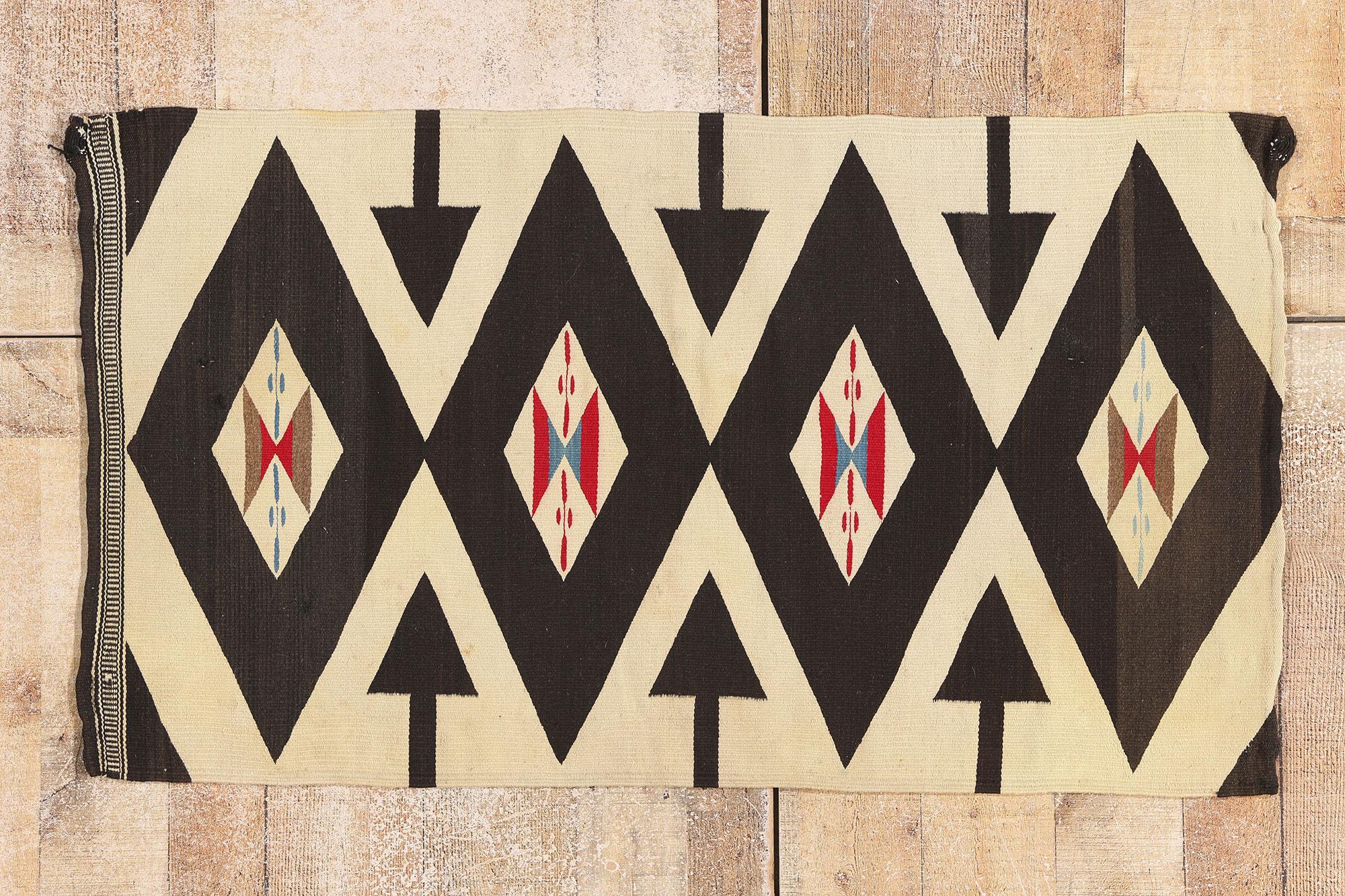 Antico tappeto Chimayo Rio Grande del Nuovo Messico con stile Navajo del Sud-Ovest in vendita 2