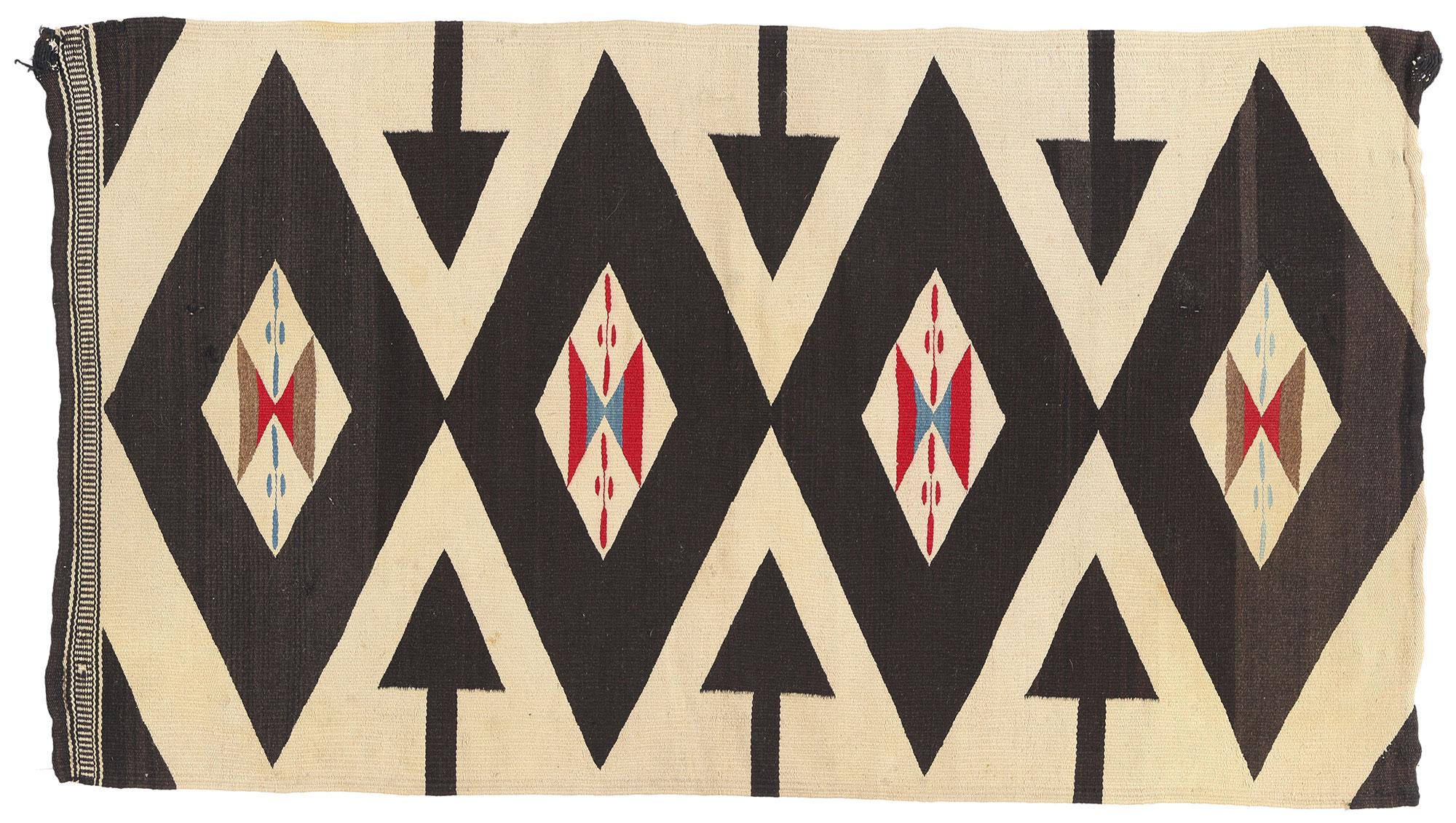 Antico tappeto Chimayo Rio Grande del Nuovo Messico con stile Navajo del Sud-Ovest in vendita 3