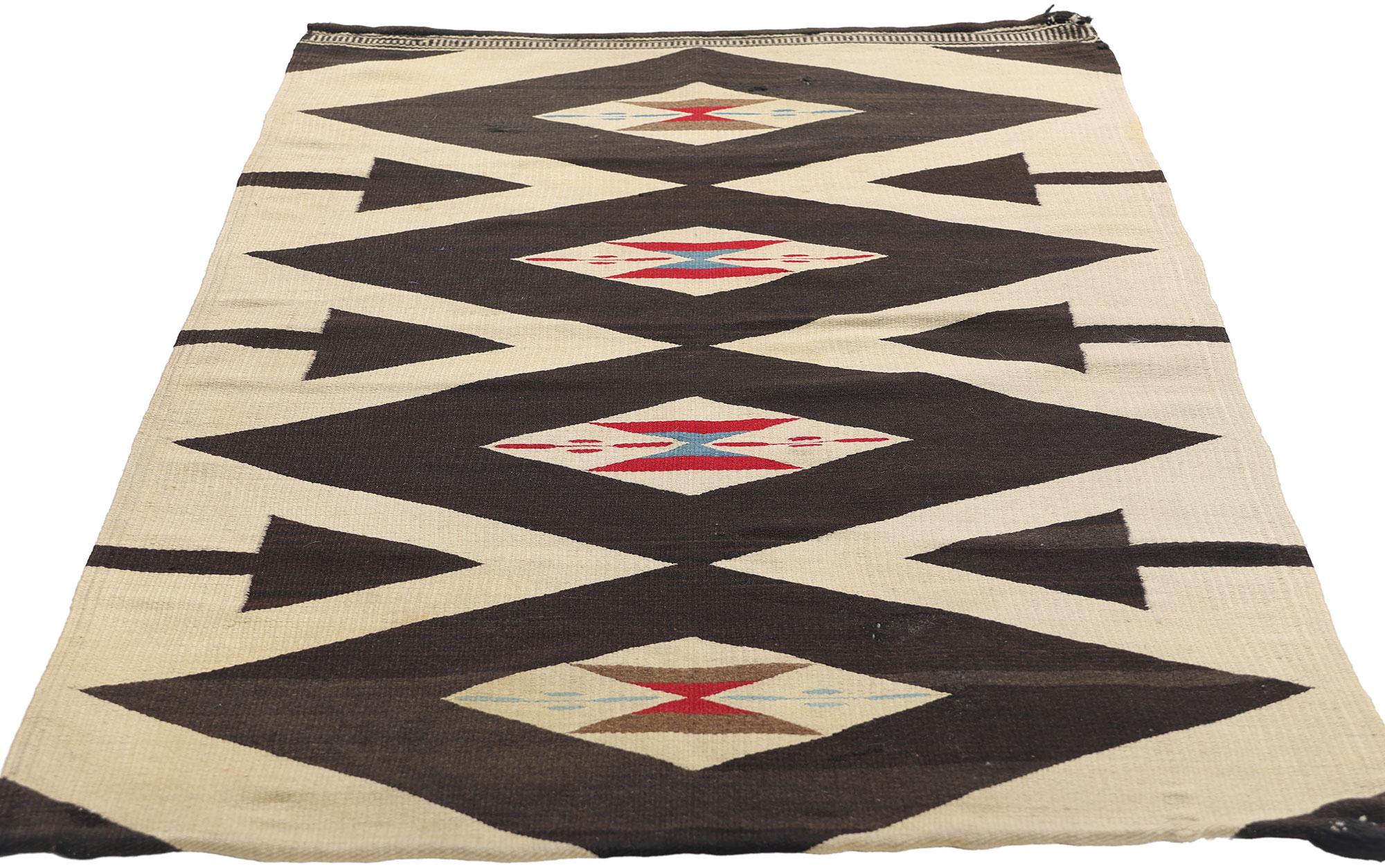 Coloniale spagnolo Antico tappeto Chimayo Rio Grande del Nuovo Messico con stile Navajo del Sud-Ovest in vendita