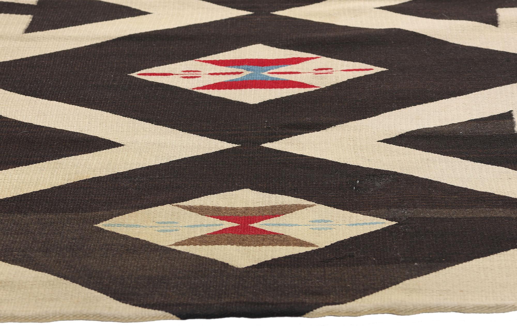Americano Antico tappeto Chimayo Rio Grande del Nuovo Messico con stile Navajo del Sud-Ovest in vendita