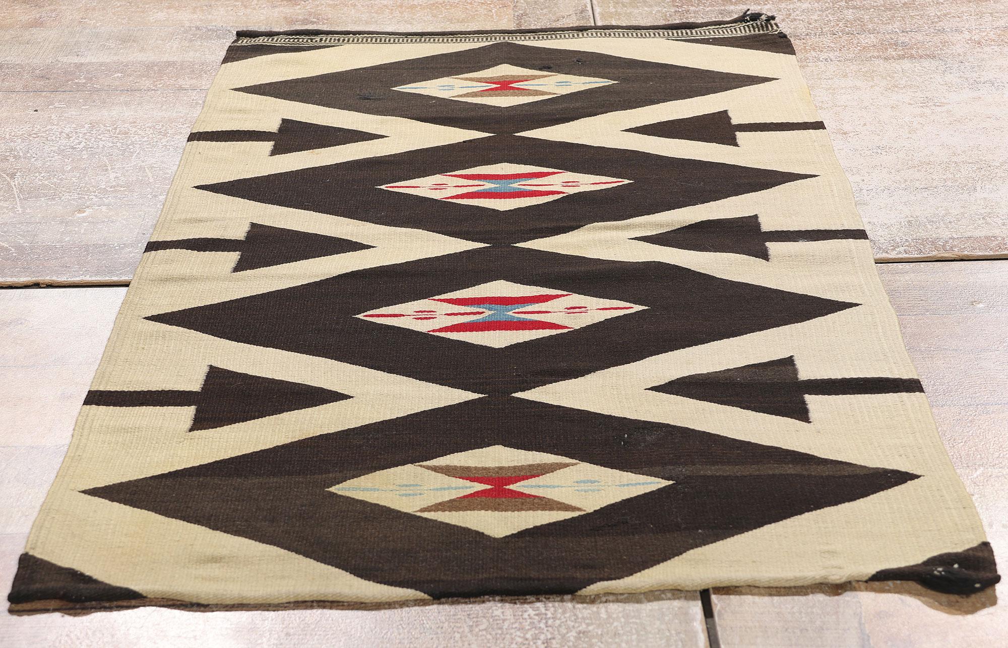 Antico tappeto Chimayo Rio Grande del Nuovo Messico con stile Navajo del Sud-Ovest in vendita 1