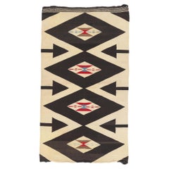 Antiker Chimayo Rio Grande-Teppich aus New Mexico im Navajo-Stil des Südwestens, Chimayo Rio Grande