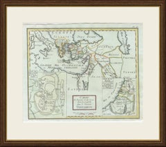 Antique New Testament Map with Plan of Jerusalem after Bonne, circa 1770