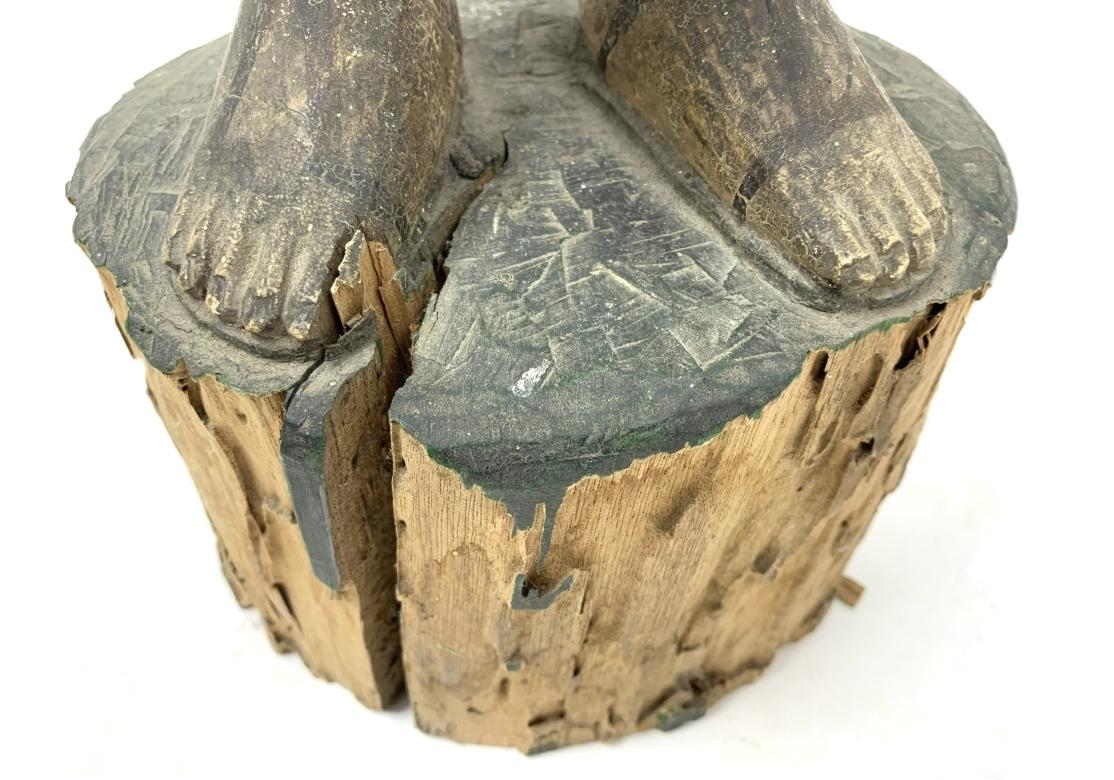 Antiguo Nuevo Mundo Madera Tallada Y Pintada Santos De S. Pedro en venta 4