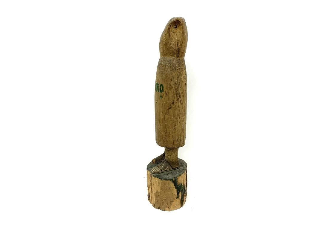 Antiguo Nuevo Mundo Madera Tallada Y Pintada Santos De S. Pedro Primitivo en venta