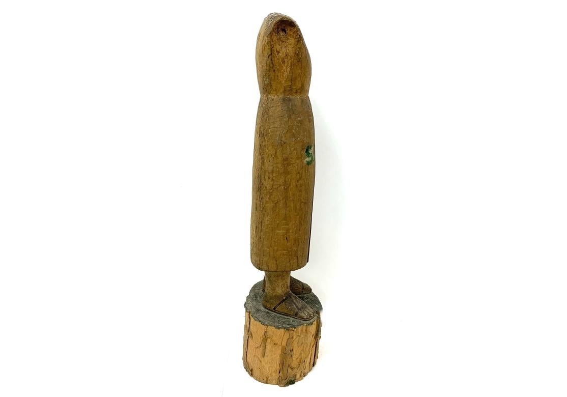 Antiguo Nuevo Mundo Madera Tallada Y Pintada Santos De S. Pedro Tallado a mano en venta