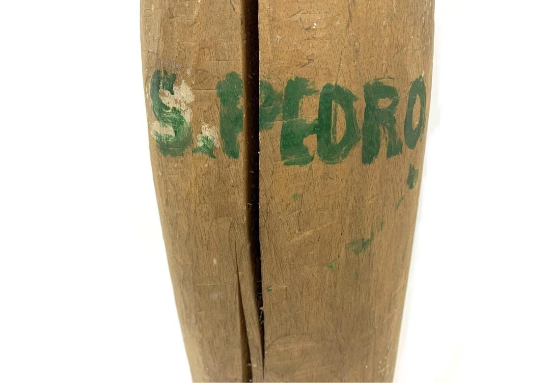Antiguo Nuevo Mundo Madera Tallada Y Pintada Santos De S. Pedro siglo XIX en venta