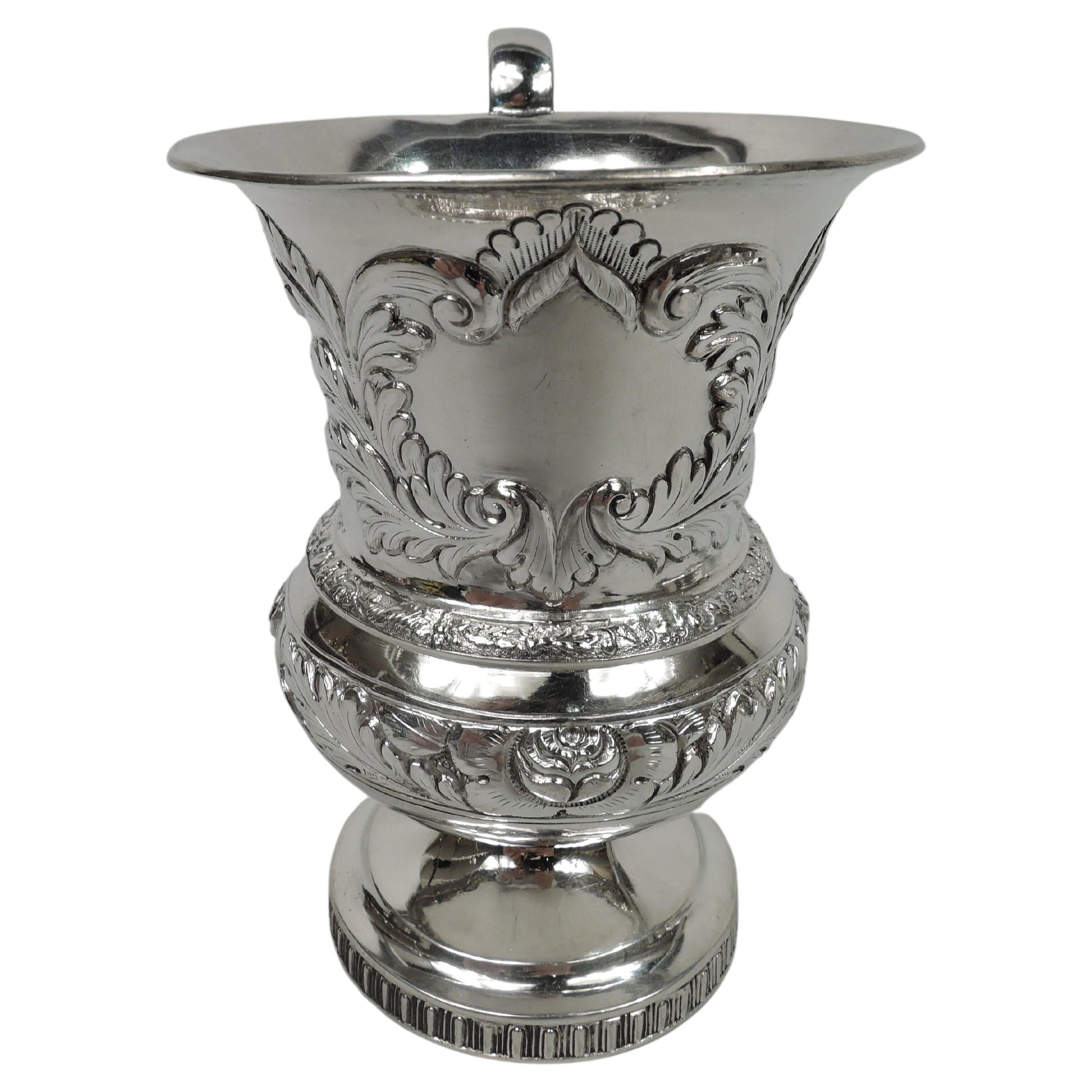 Antique New York Classical Coin Silver Baby Cup by Eoff & Connor For Sale