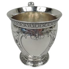 Antique New York Classical Coin Silver Baby Cup by Wood & Hughes
