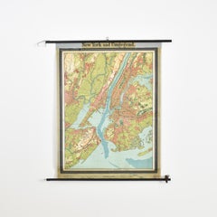Antique New York Wall Map by Westermann