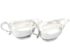 Antico Newcastle Sterling Silver Sauceboats / Gravy Boats (salsiere)