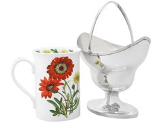 Panier à sucre anglais en argent sterling de Newcastle