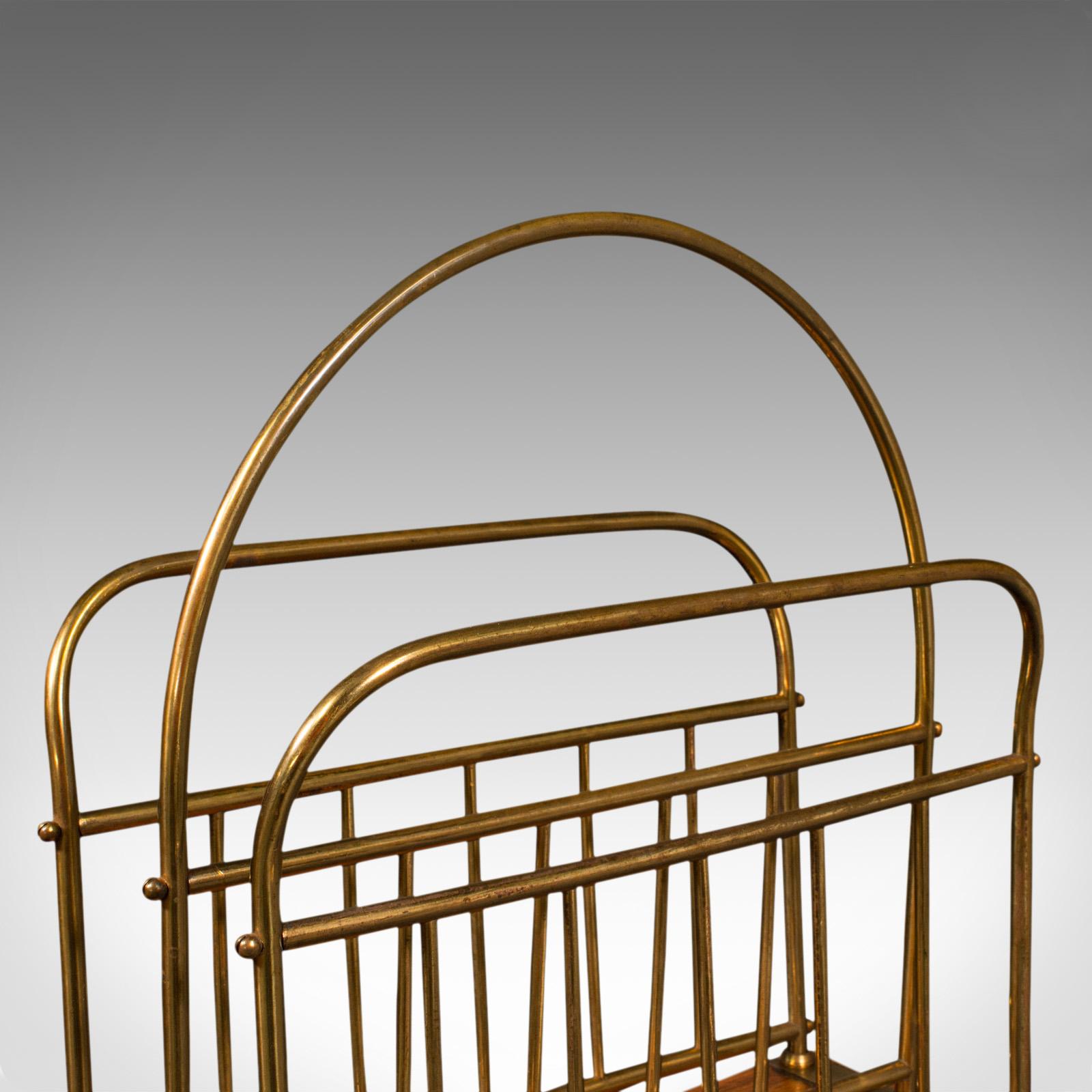 19th Century Antique Newspaper Rack, English, Oak, Magazine, Letter Stand, Victorian, C.1880 For Sale