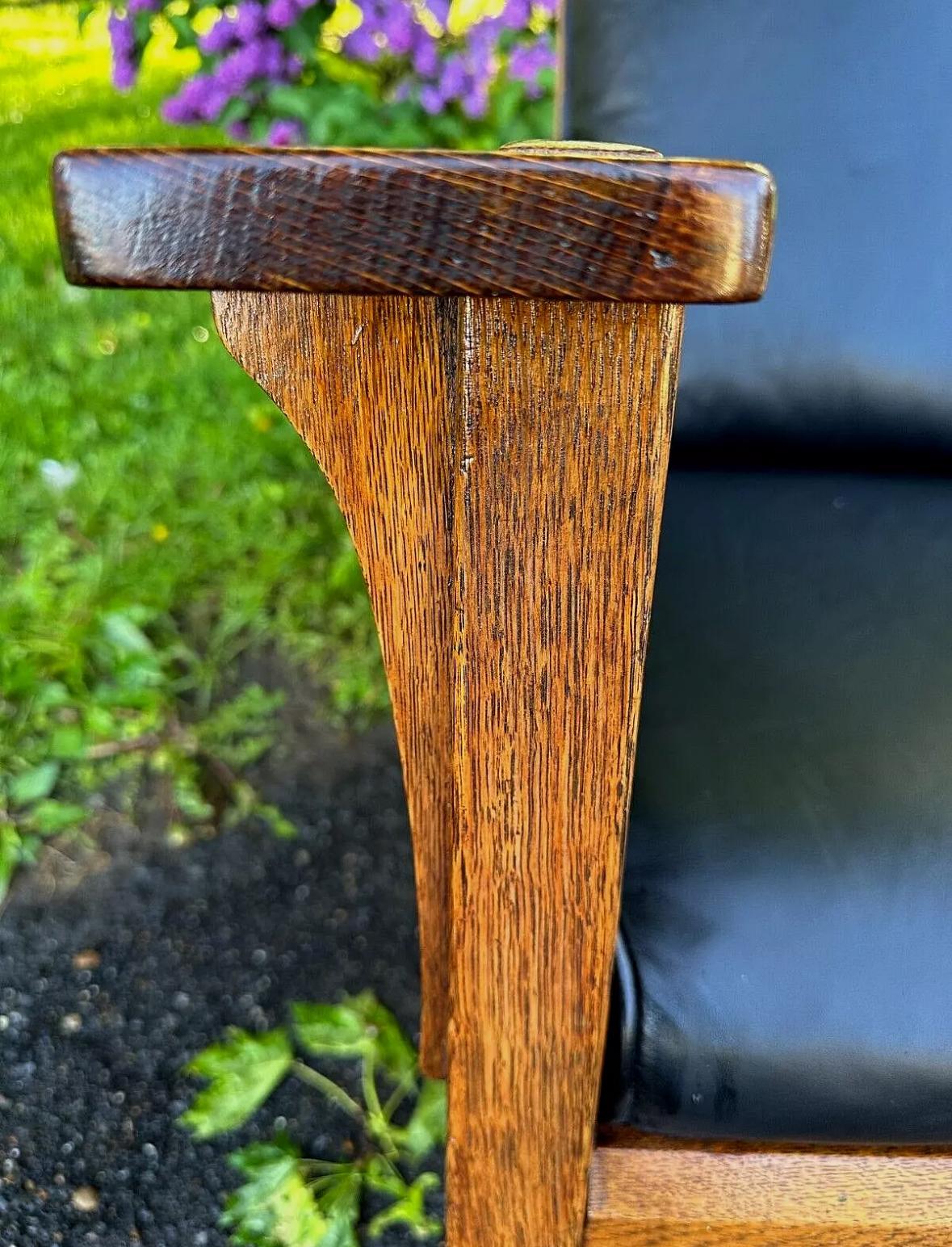 Belle chaise à bascule Stickley Morris de L&JG du début des années 1900 en vente 8