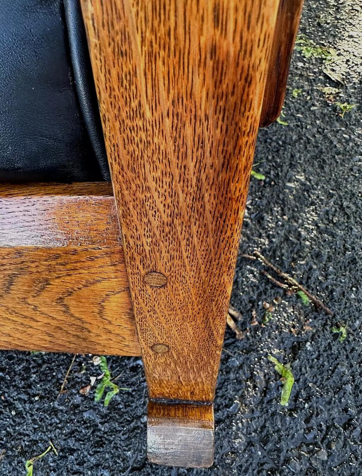 Belle chaise à bascule Stickley Morris de L&JG du début des années 1900 en vente 9
