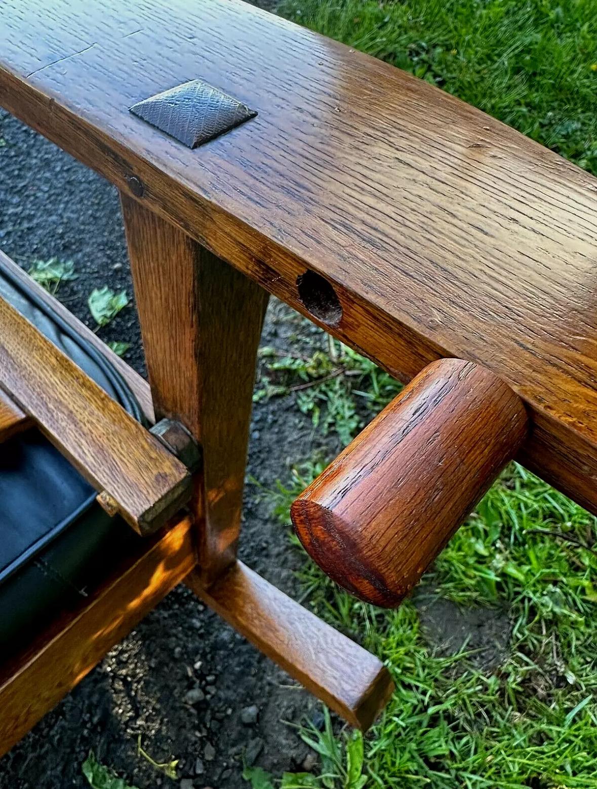 20ième siècle Belle chaise à bascule Stickley Morris de L&JG du début des années 1900 en vente