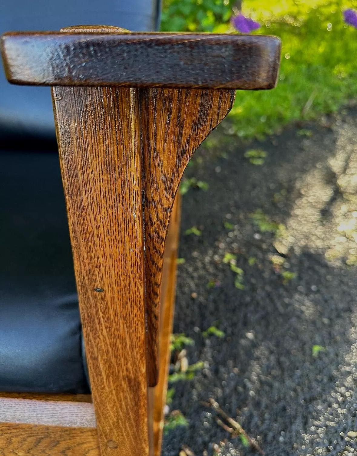 Belle chaise à bascule Stickley Morris de L&JG du début des années 1900 en vente 12