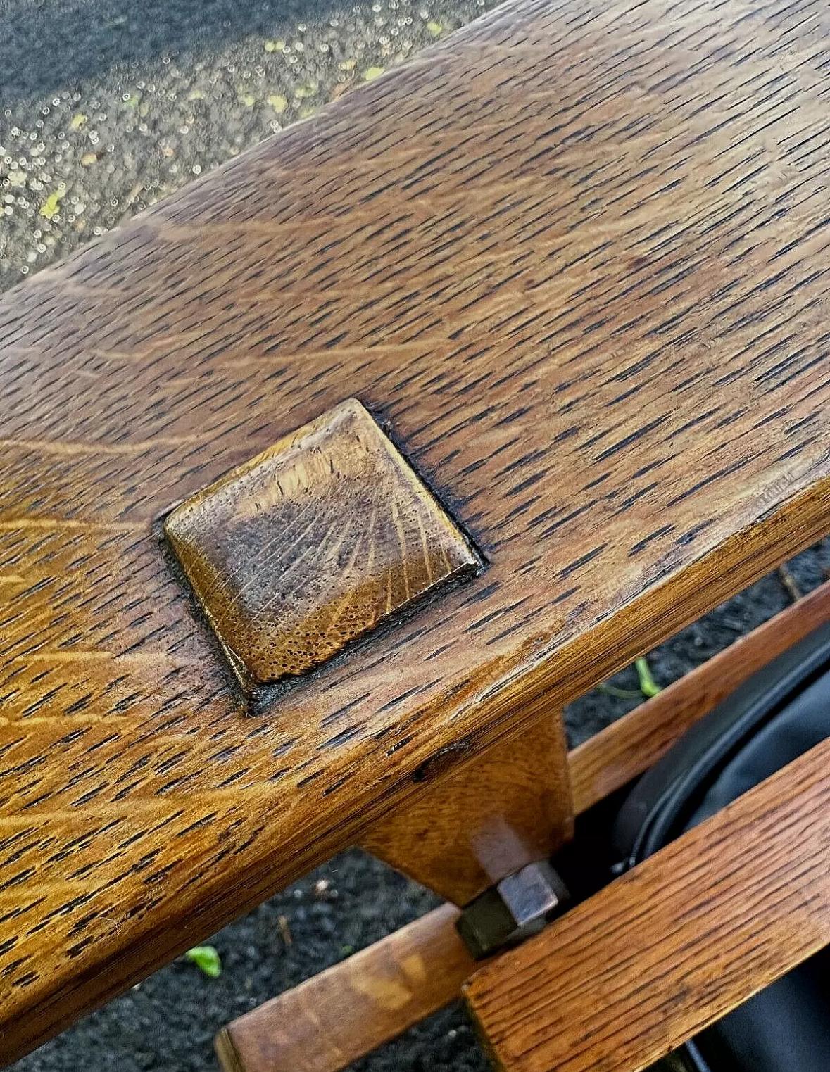 Belle chaise à bascule Stickley Morris de L&JG du début des années 1900 en vente 1