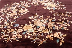 Antico Nichols & Co. Tappeto Art Deco color melanzana scuro