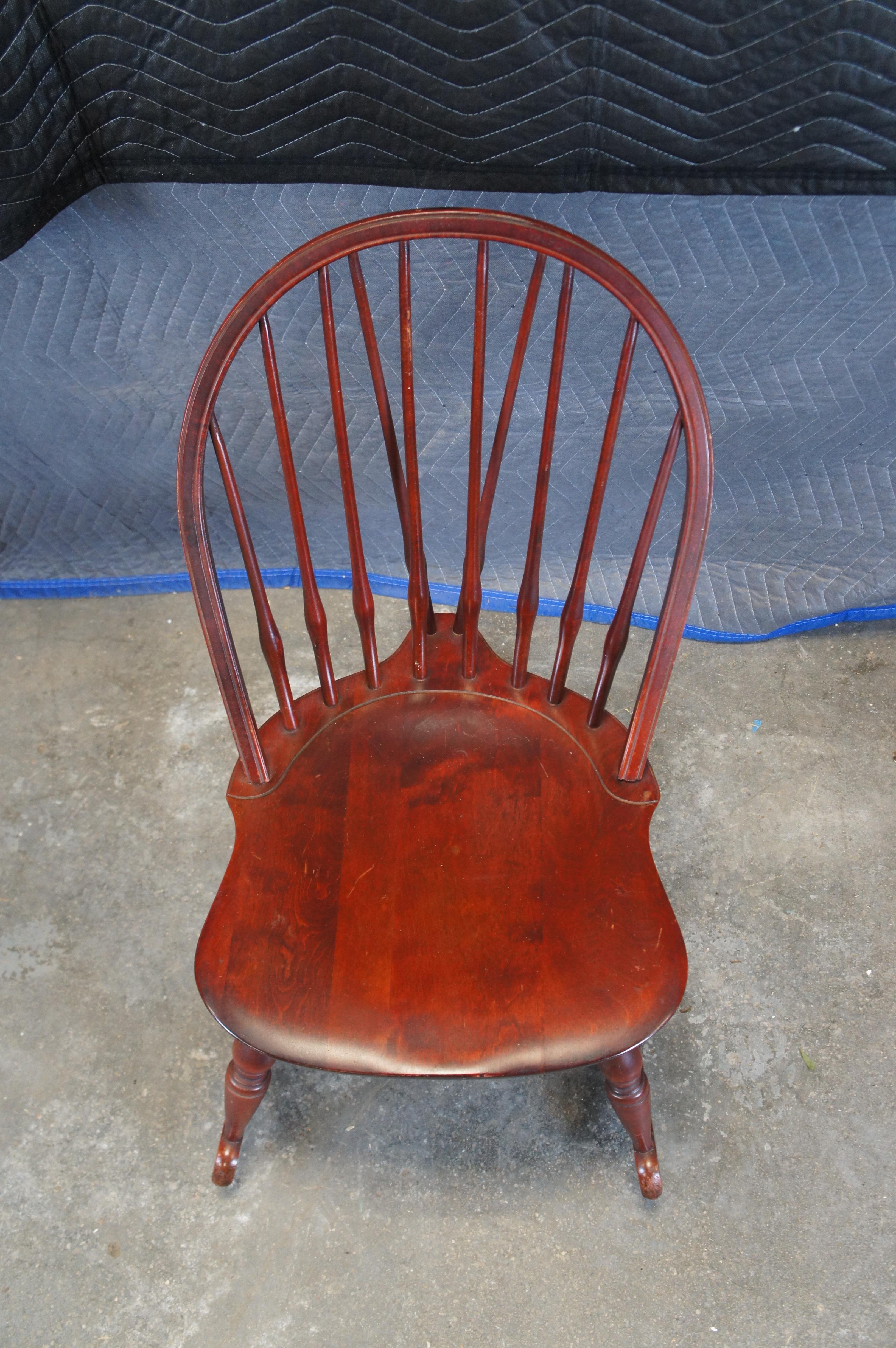Antique Nichols & Stone Cherry Windsor Slat Back Rocking Chair Rocker 32